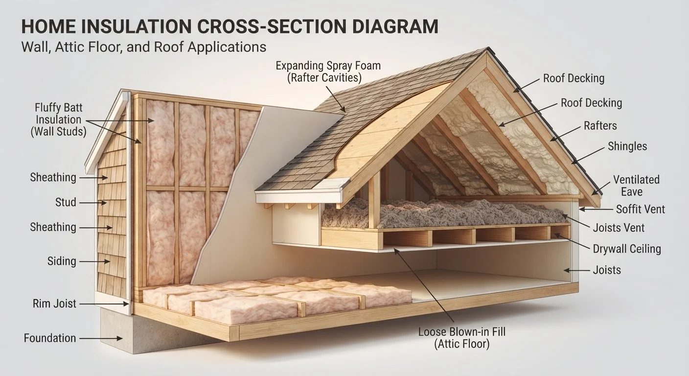Insulation Types Explained: What Actually Keeps Heat In and Drafts Out