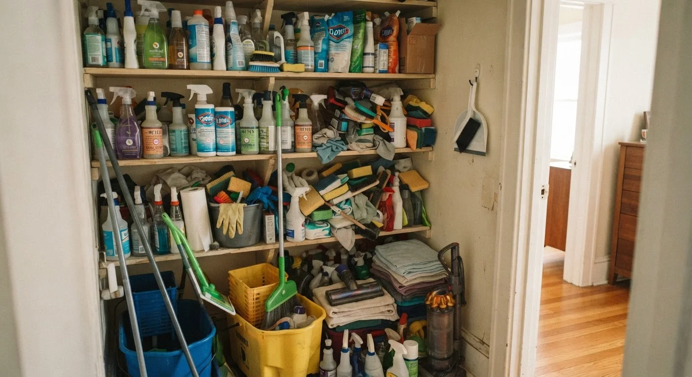 Why Your Cleaning Supplies Closet Probably Has Too Much in It
